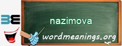 WordMeaning blackboard for nazimova